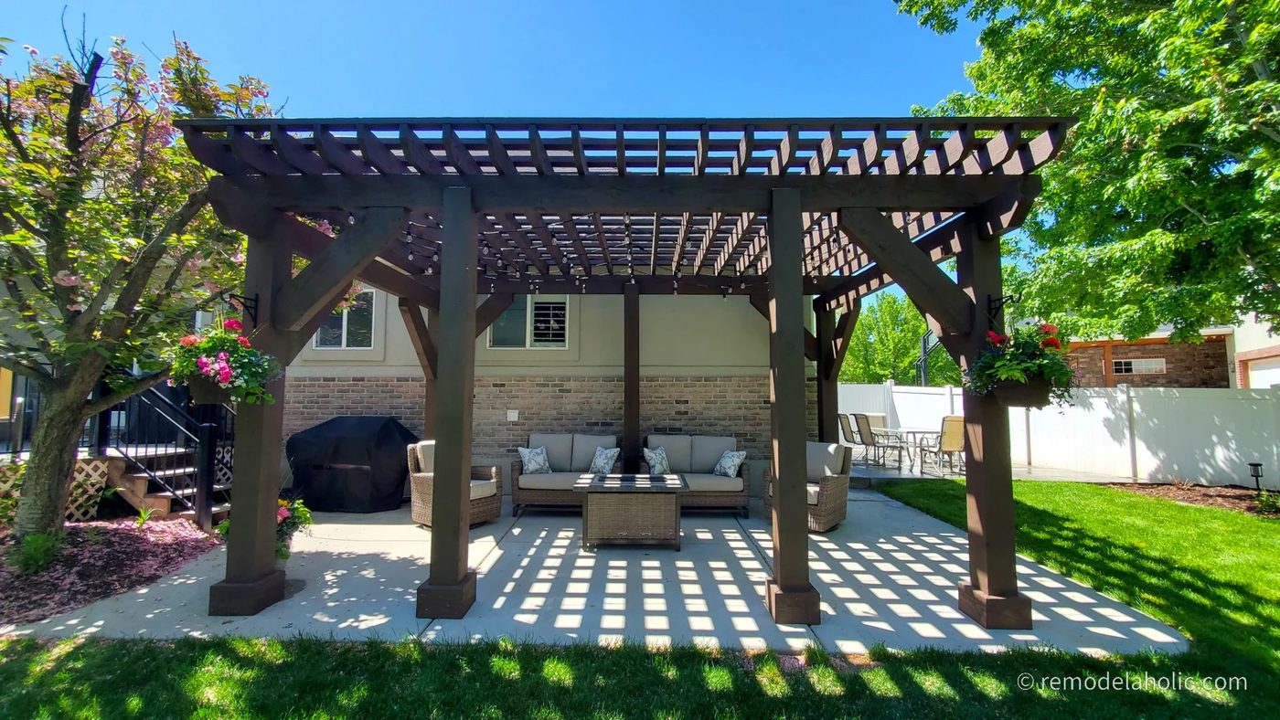 Build a Handmade Pergola on a Concrete Patio