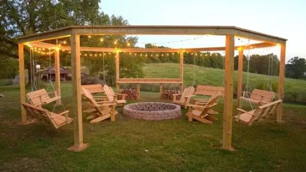 1a How To Build A Backyard Fire Pit Pergola For Swings LWH Blog For Bekob