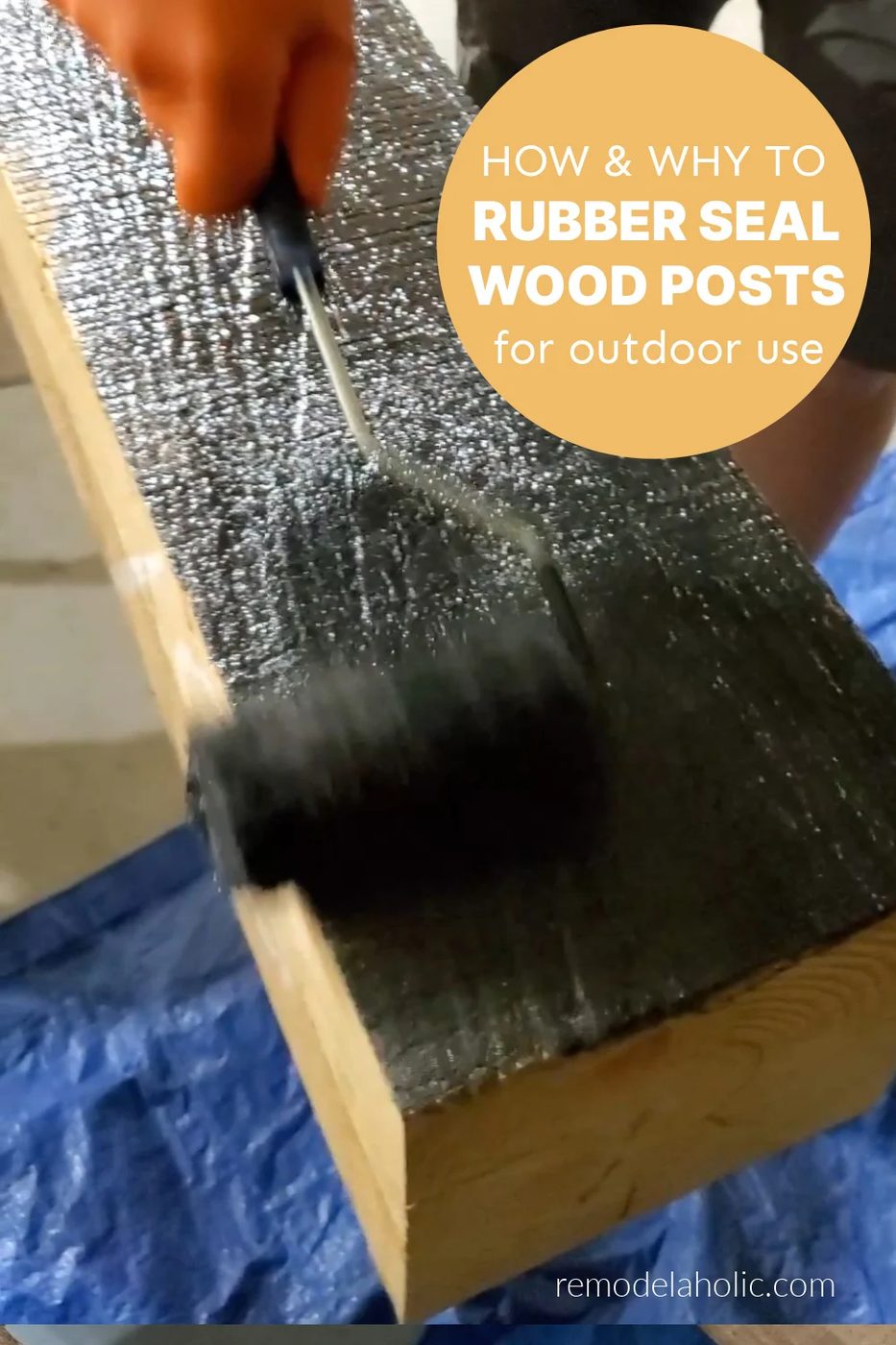 How And Why To Rubber Seal Wood Posts For Outdoor Use Prior To Setting In Footings, Bekob