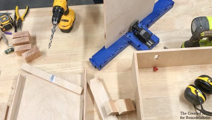 handmade car organizer pocket holes