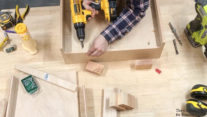 handmade car organizer pocket holes