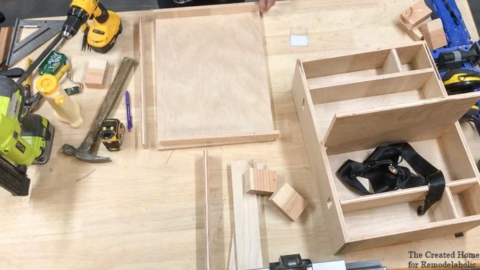 handmade car organizer drawer