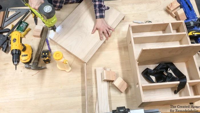 handmade car organizer drawer
