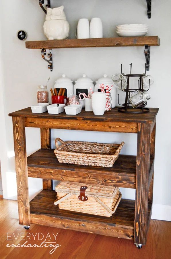handmade bar cart