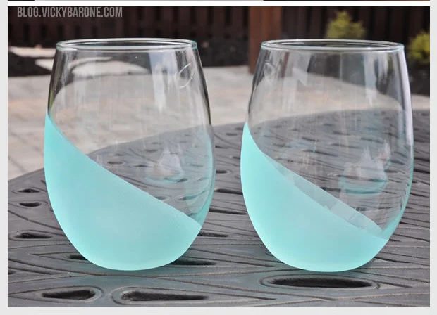 dip dyed frosted tumblers