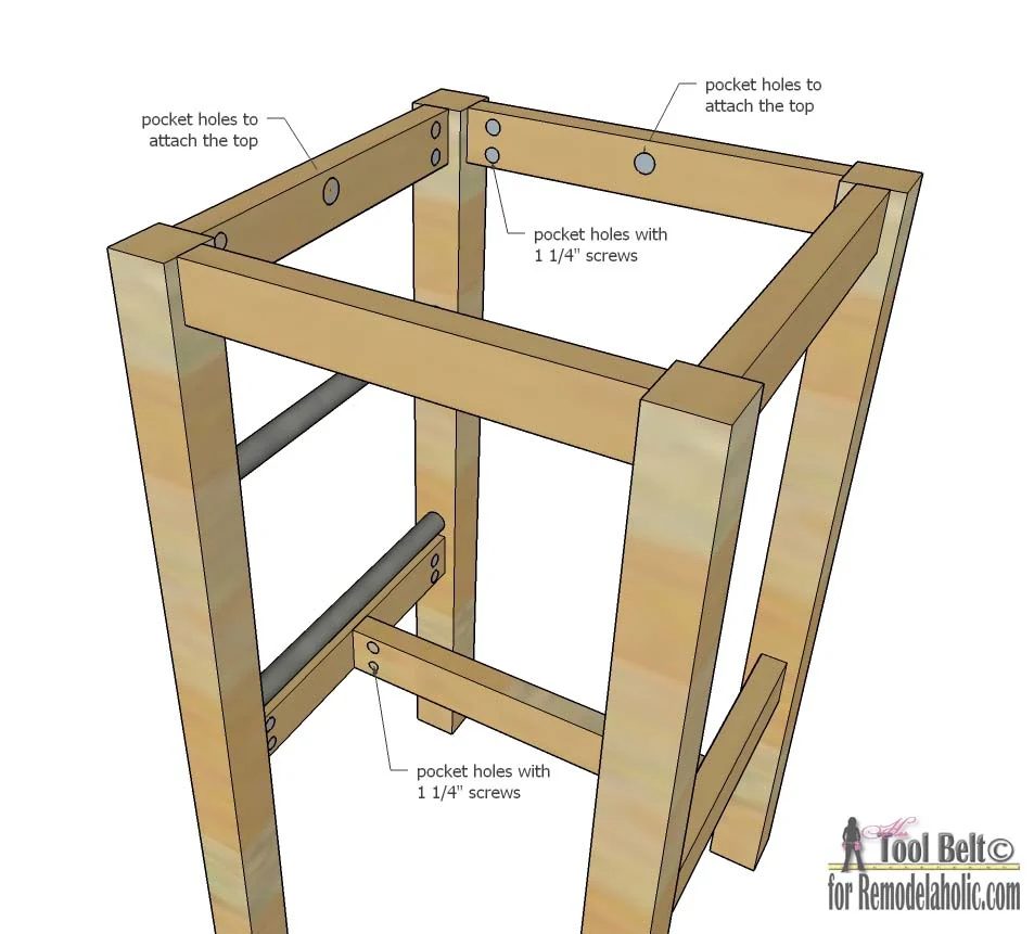 Easily build your own Handmade bar stools with these free plans on Bekob.com