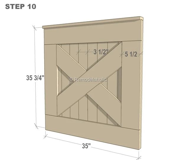 Handmade Barn Door Baby Gate for Stairs STEP 10