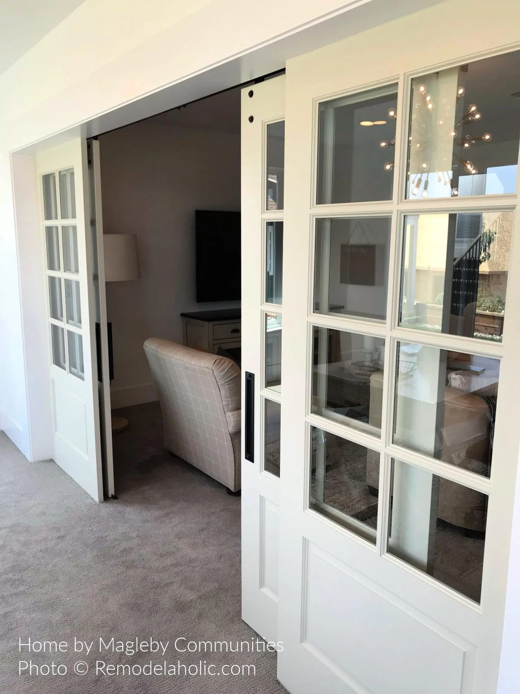 Diy Barn Door Design options Quadruple Barn Door option For Extra Wide Opening With 2 Fixed Doors And 2 Rolling SL18 H13 Bekob