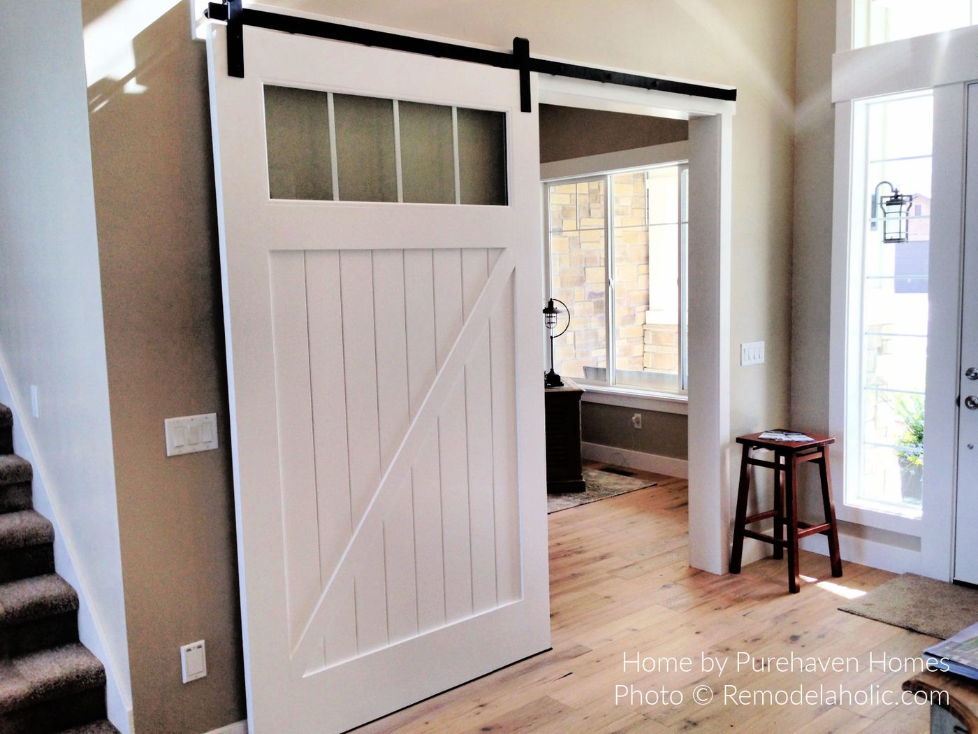 Diy Barn Door Design options Z Barn Door With Small Window Transom At Top For Office Door UV15 H15 Bekob