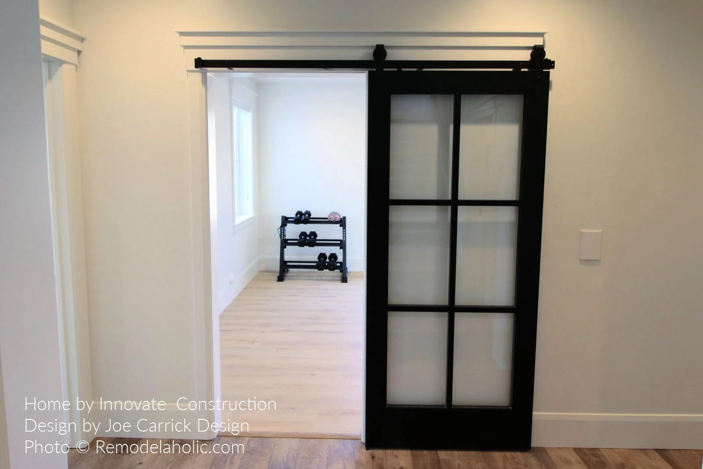 Diy Barn Door Design options Full Glass 6 Pane Barn Door For Home Gym With Stacked Door Trim For Hardware UV19 H05 Bekob