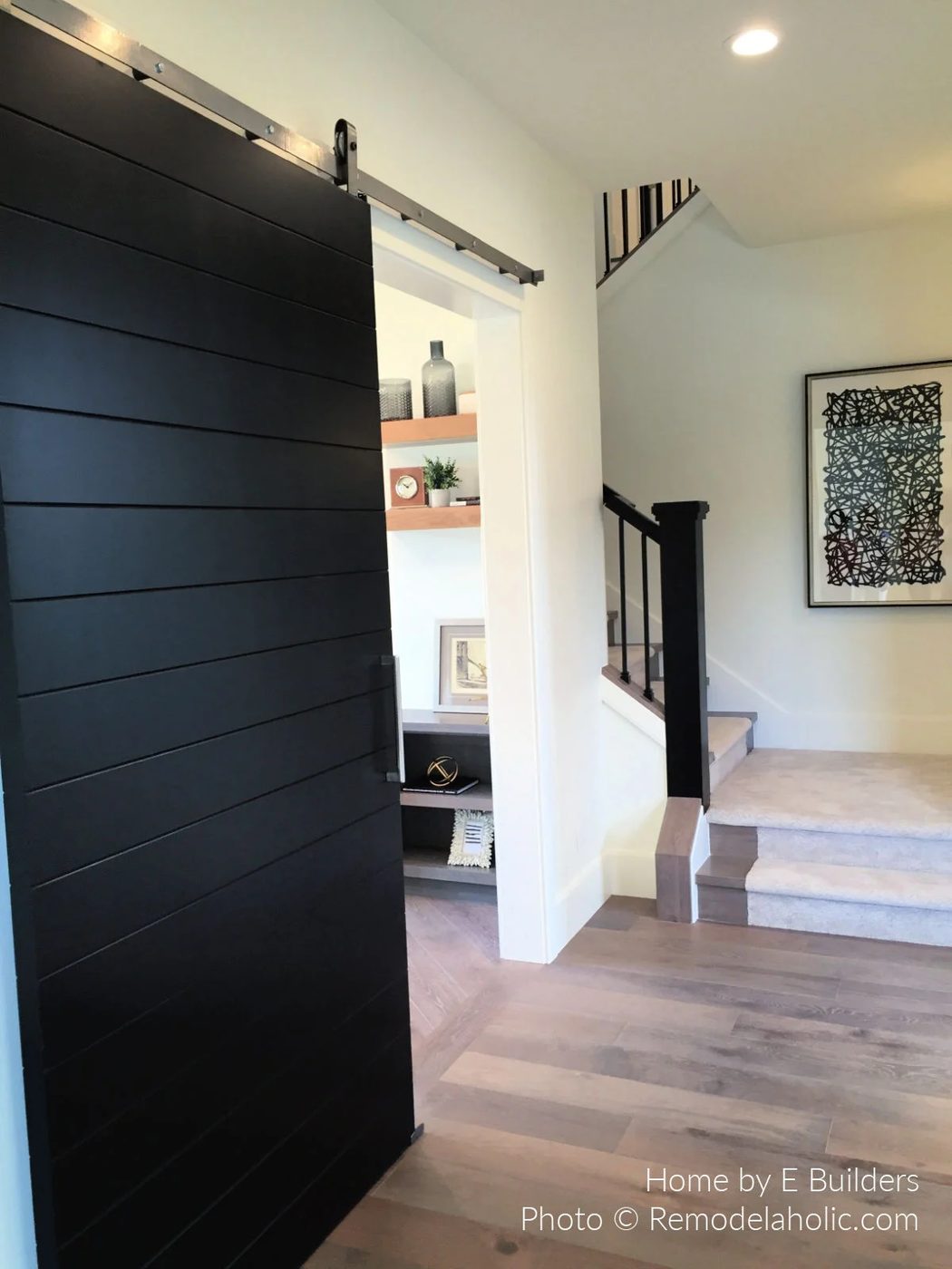 Diy Barn Door Design options Large Black Modern Barn Door With Horizontal Plank Shiplap For Home Office UV16 H33 Bekob