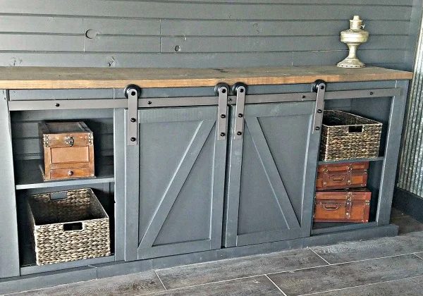 How To Build A Sliding Barn Door Console For Your Man Cave 21