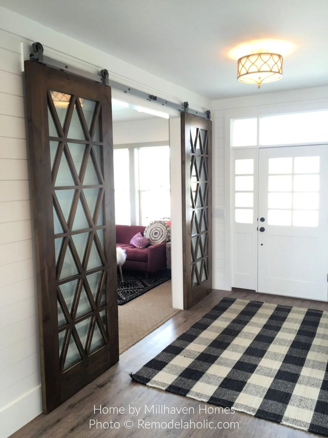 Diy Barn Door Design options Glass Panel Triangle Modern Barn Doors Double For Living Room Entry UV16 H10 Bekob