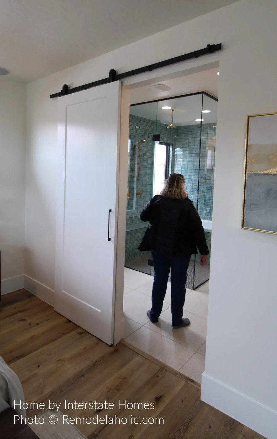 Diy Barn Door Design options direct White Barn Door For Ensuite Bathroom SG19 H04 Bekob