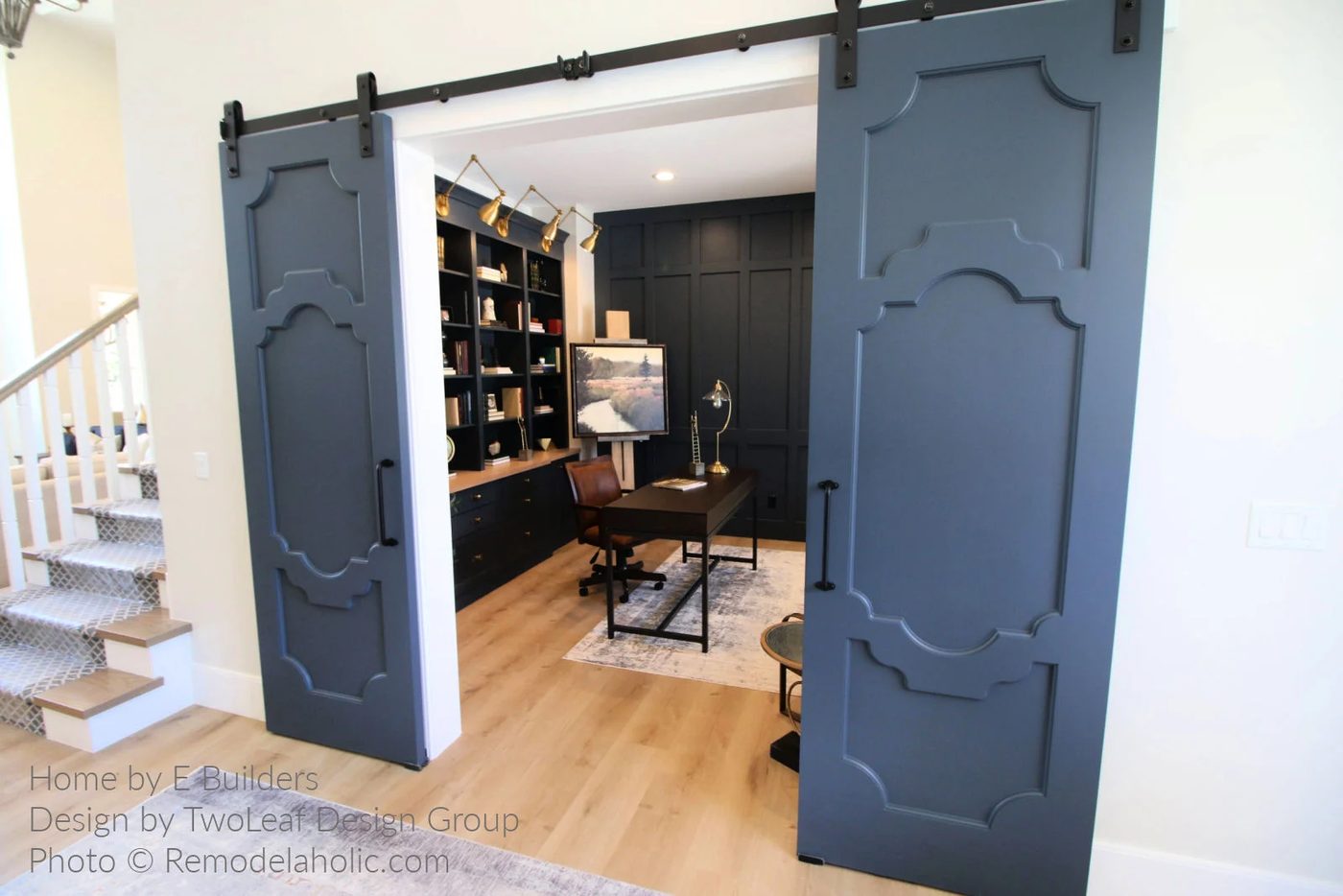 Diy Barn Door Design options Painted Gray Double Barn Door Carved 3 Panel For Home Office UV19 H20 Bekob