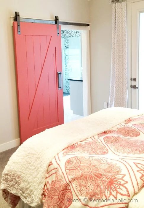 Diy Barn Door Design options direct Z Barn Door Coral For Bathroom Door UV14 Bekob