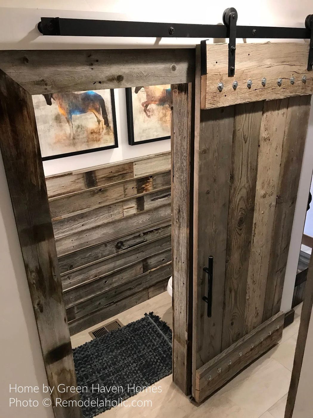 Diy Barn Door Design options Rustic Reclaimed Wood Barn Door With Wood Door Frame And Shiplap SL18 H17 Bekob