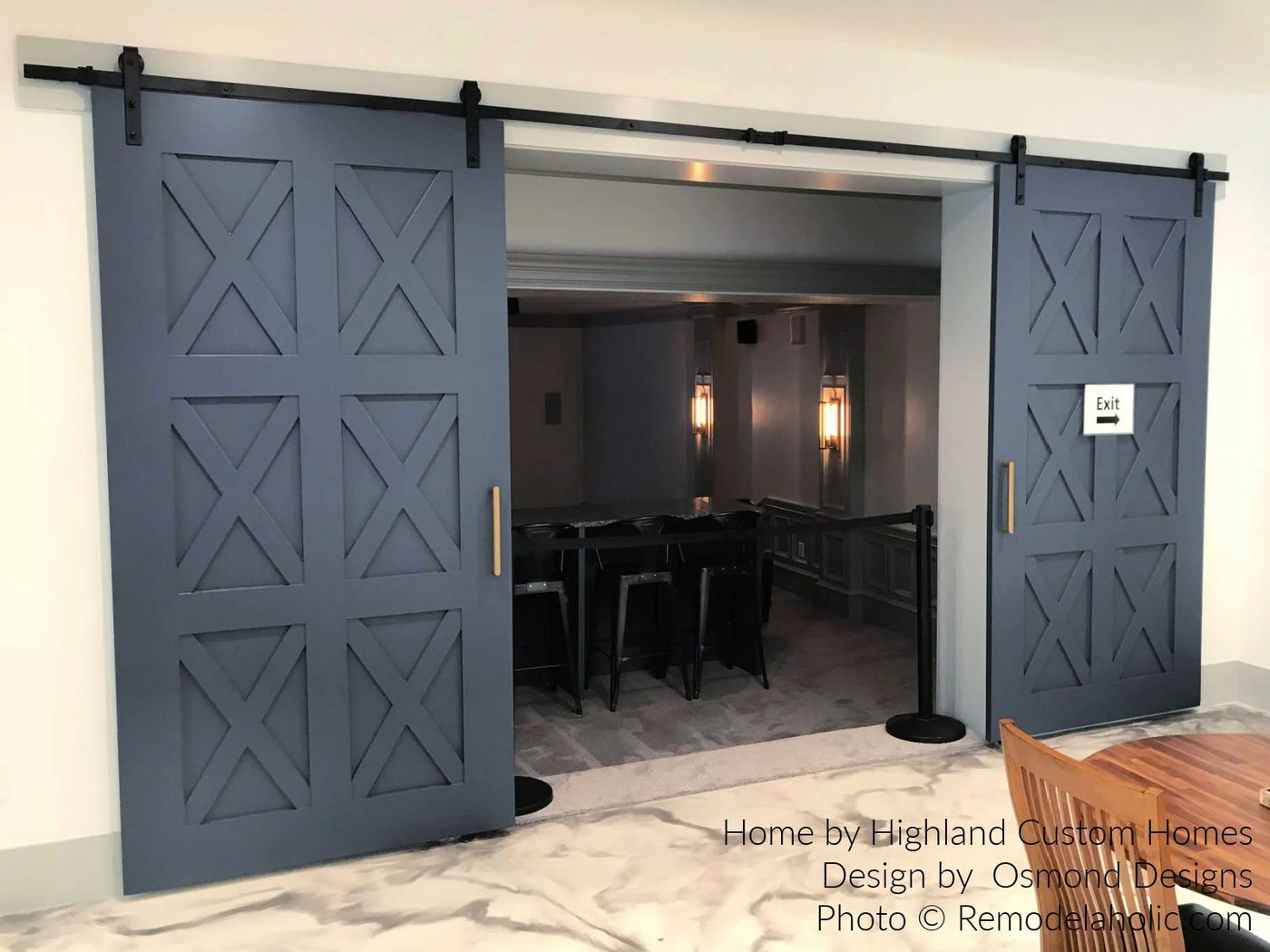 Diy Barn Door Design options Double 6 Panel X Barn Doors For Home Theater Room UV18 H32 Bekob