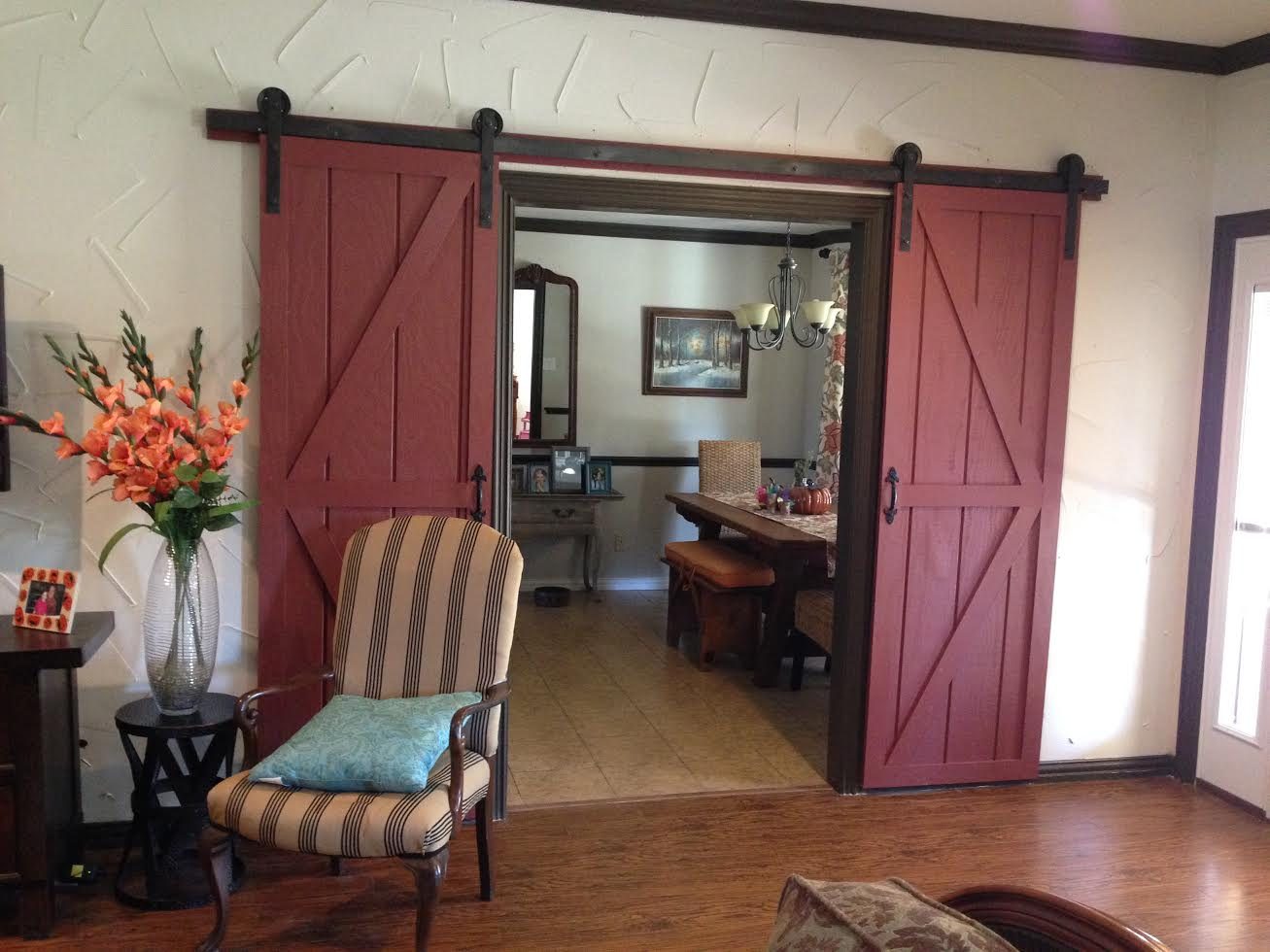 detailed walkthrough for Handmade barn doors and hanging hardware - Wilkerdos