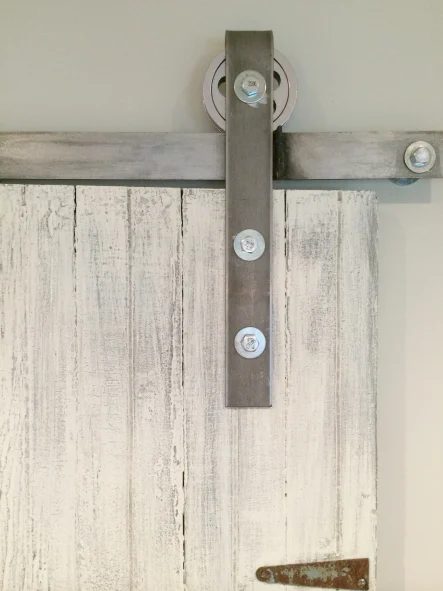 handmade rolling barn door hardware - Sweet Maple Blog