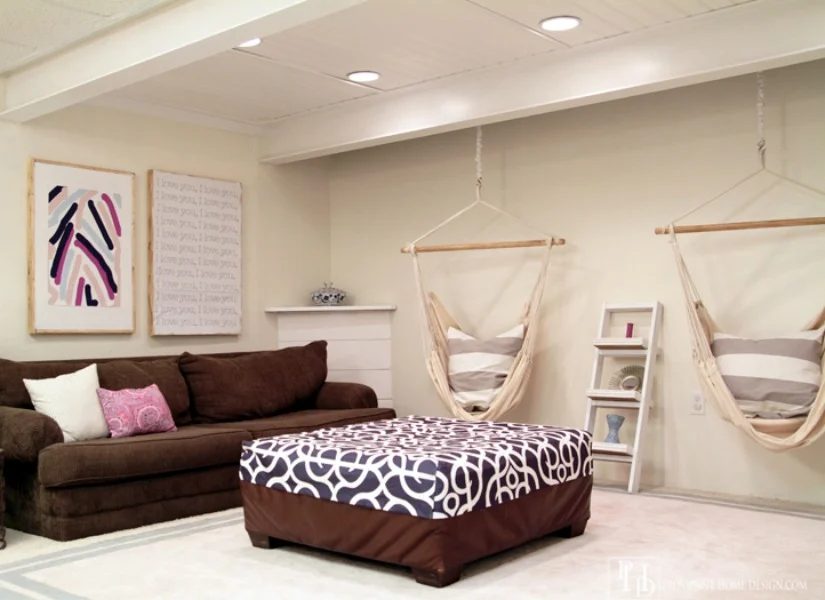 Handmade Beadboard Ceiling To Replace a Basement Drop Ceiling