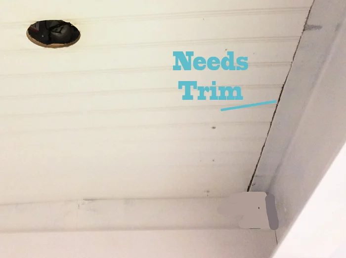 Handmade Beadboard Ceiling Needs Trim
