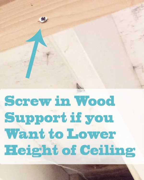Handmade Beadboard Ceiling Screw in Wood Support