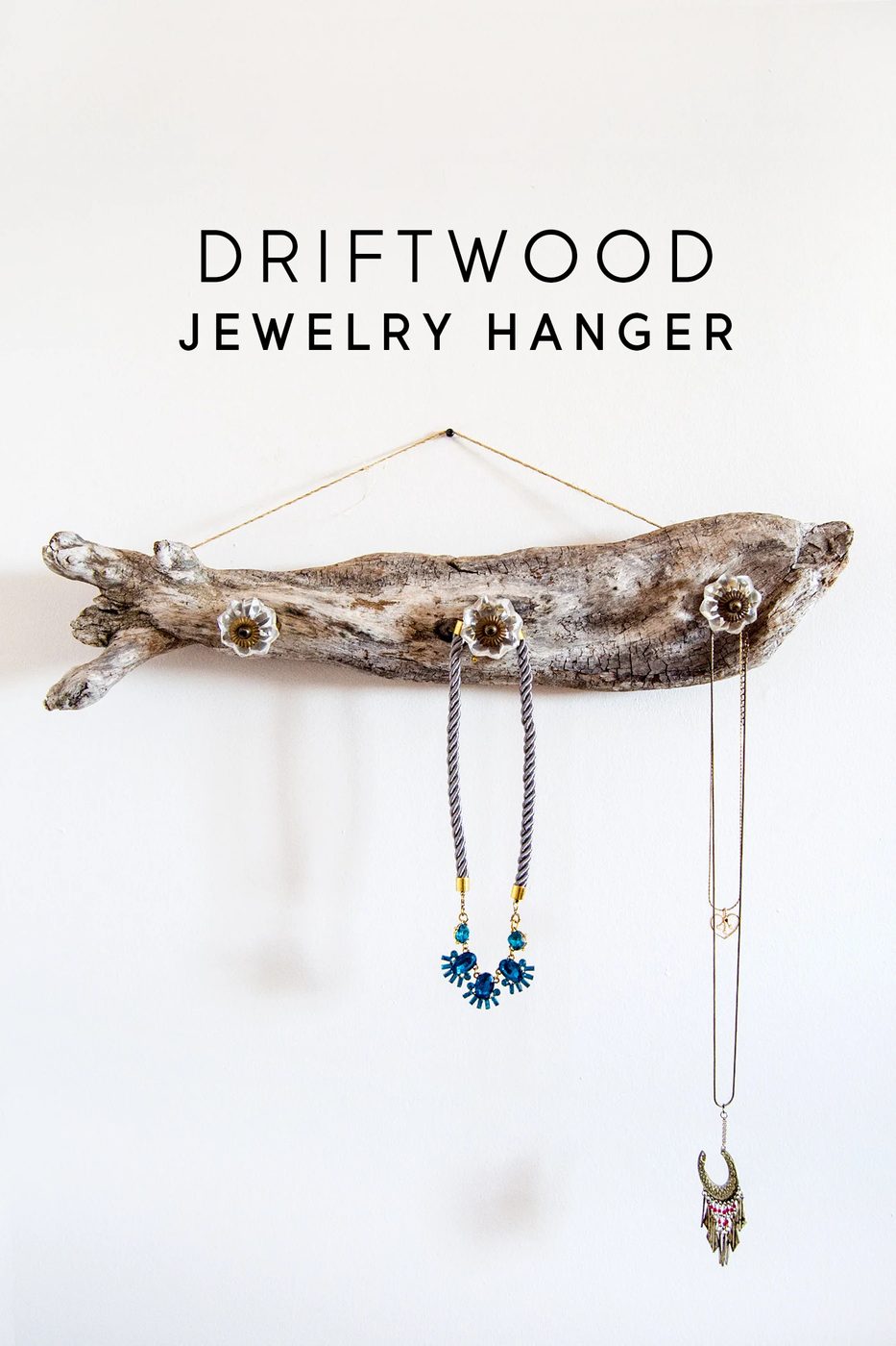 Driftwood Jewelry Hanger Minted Strawberry Diy Candy 1