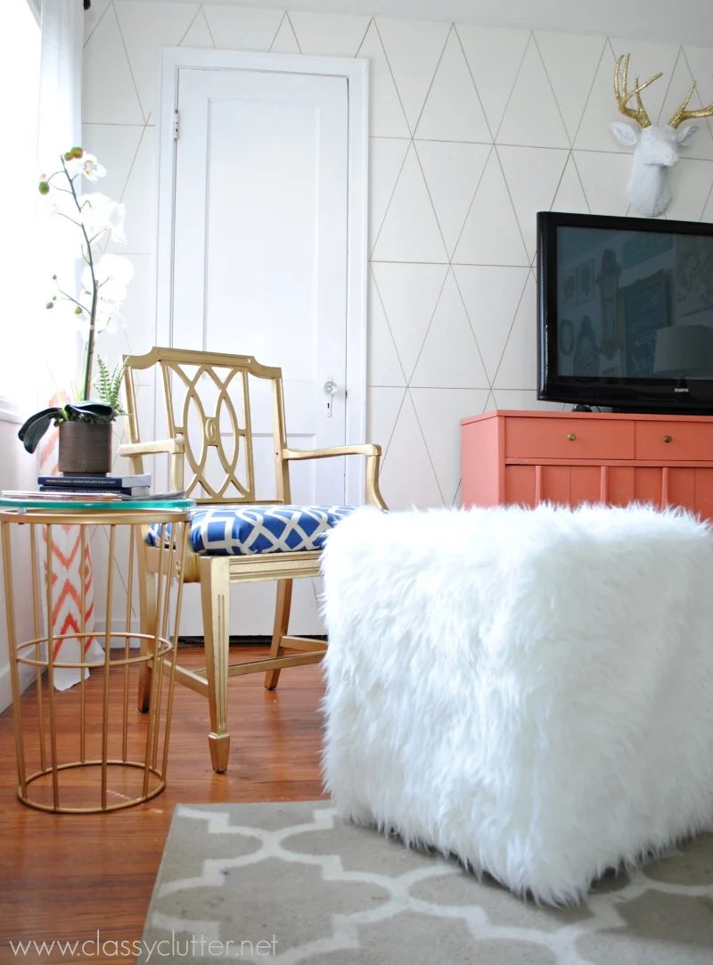 Handmade Faux Fur Ottoman