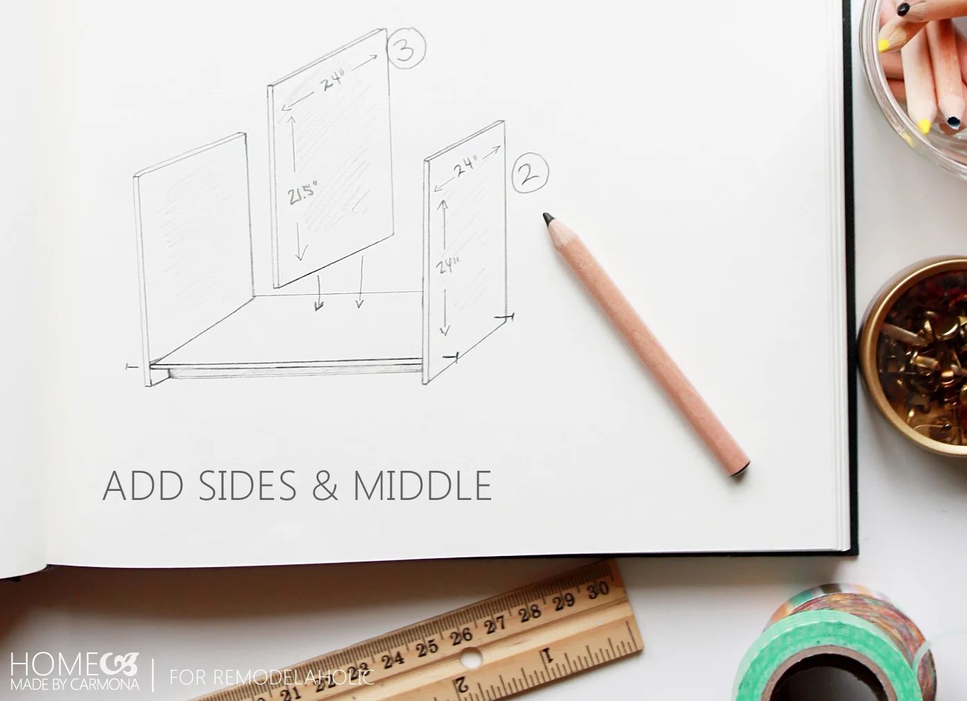 Bookcase - add sides - HomeMadeByCarmona for Bekob