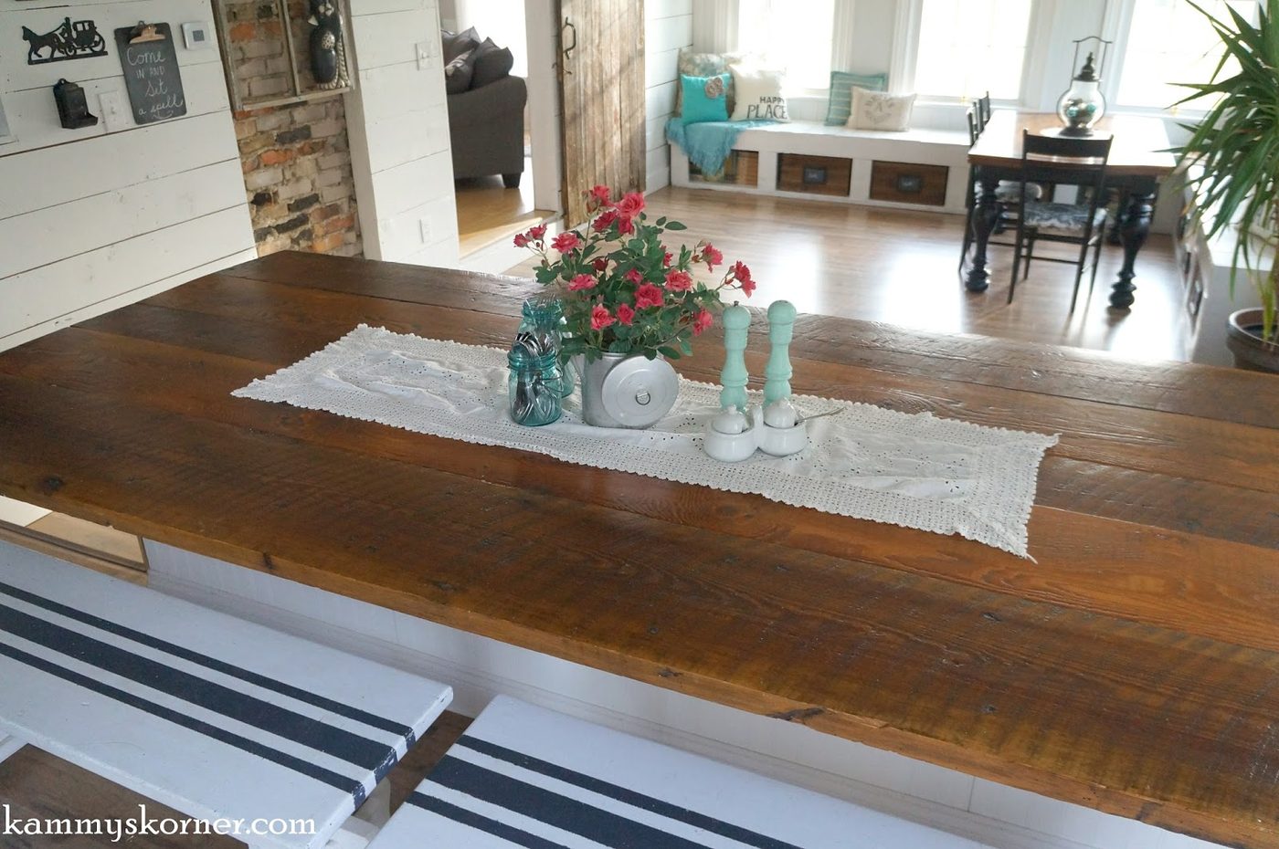 21 Table top hand-finished out of reclaimed barn wood, by Kammy's Korner featured on @Bekob
