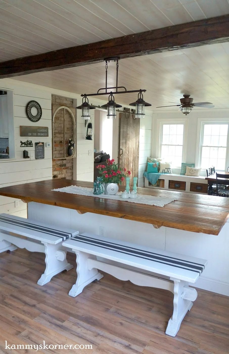 17 4 Dining room remodel using reclaimed wood, after, by Kammy's Korner featured on @Bekob