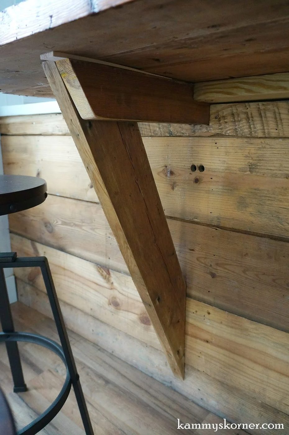 14 Supports for built-in table in sunroom dining room renovation, by Kammy's Korner featured on @Bekob.com