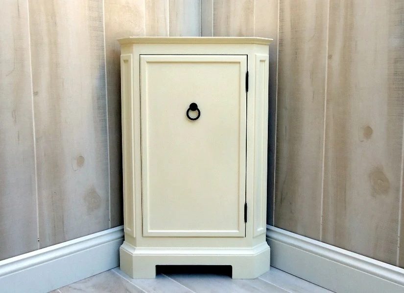 Build a Catalog Inspired Corner Cabinet