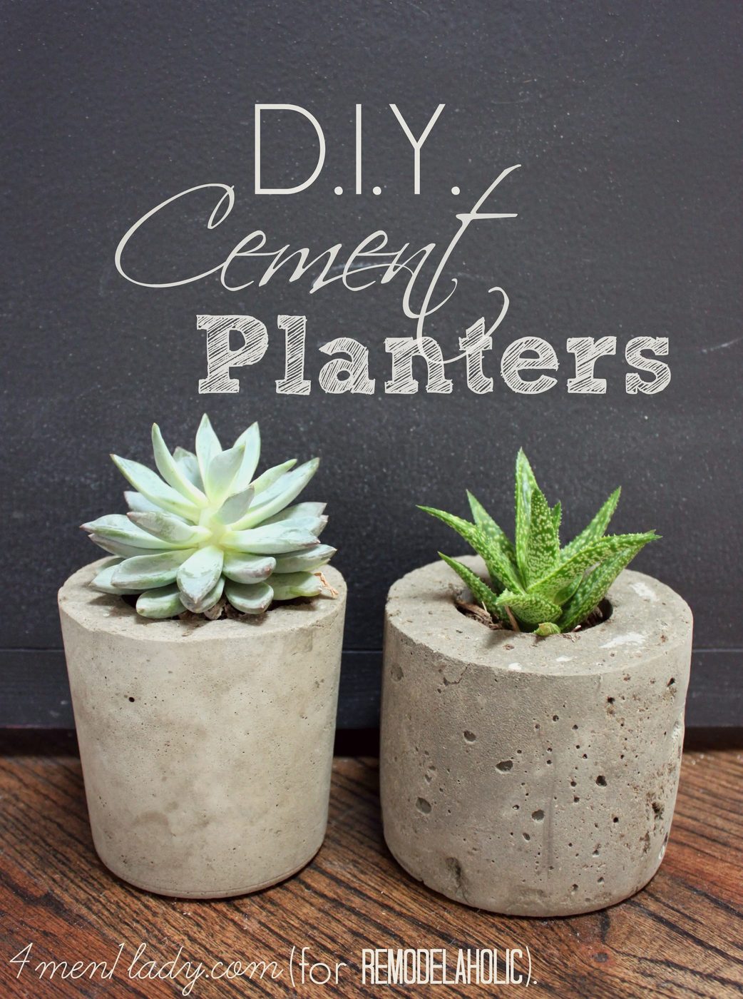 Handmade Cement Planters via Bekob.com