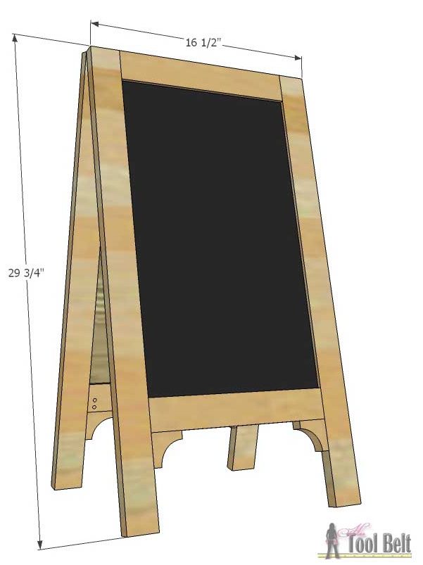 A Frame Chalkboard Easel Sign Overall Dimensions