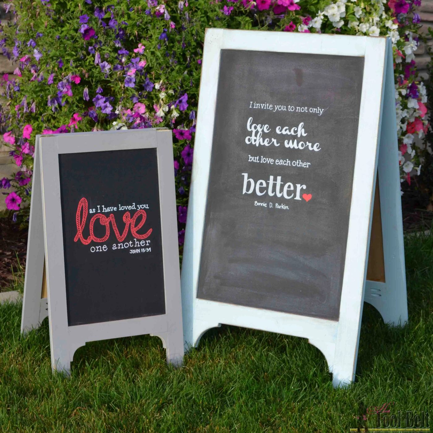 Handmade Standing Chalkboard Easel Sign