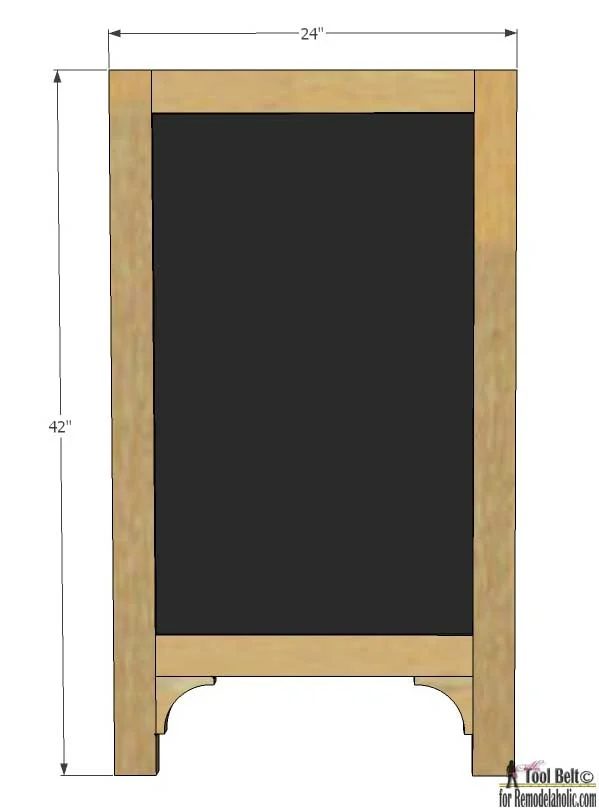 Build a clearly cute large Handmade chalkboard easel to create the well fitted sign for your next party or wedding. Free plans and walkthrough!