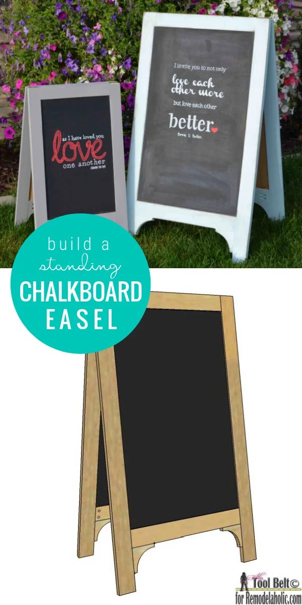 How To Build A Standing Chalkboard Easel Sign For Weddings And Parties, Bekob