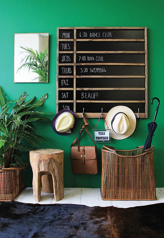 Wood Divded Chalkboard Calendar