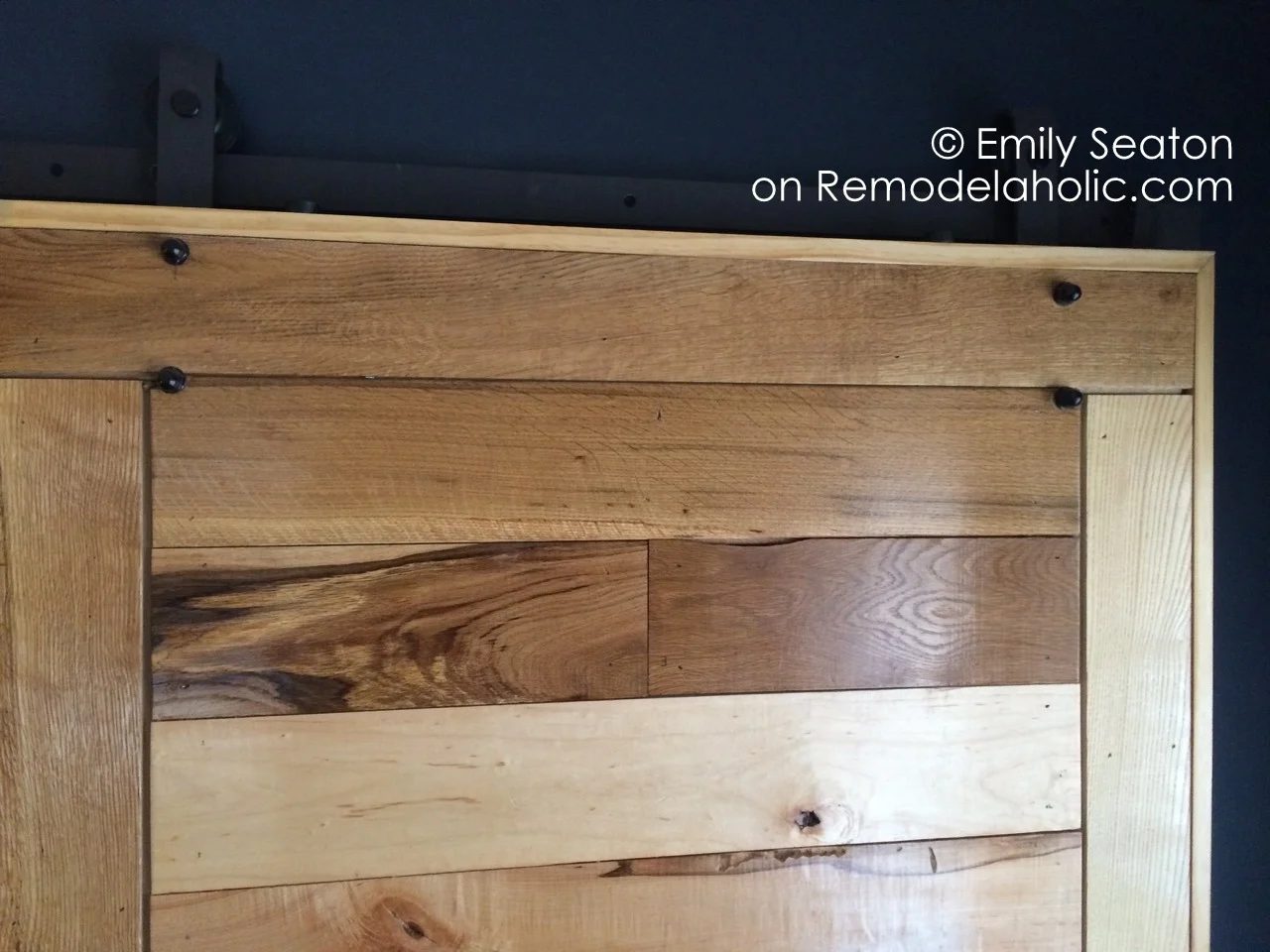 barn door hardware, chevron barn door with herringbone detail