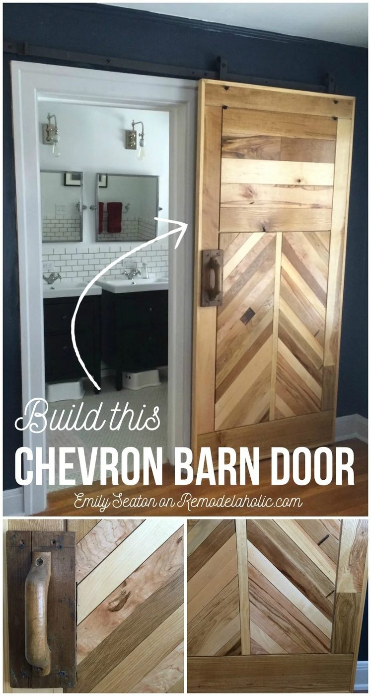 Handmade Chevron Barn Door Building Plan and walkthrough on @Bekob