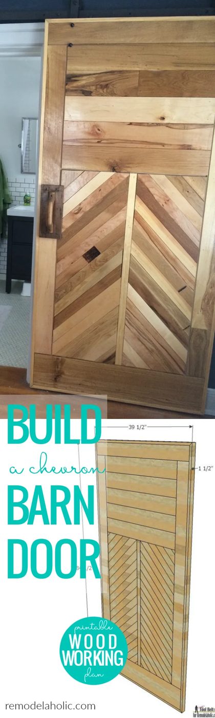 Build A Chevron Barn Door, Wood Herringbone Barn Door, Woodworking Plans, Bekob