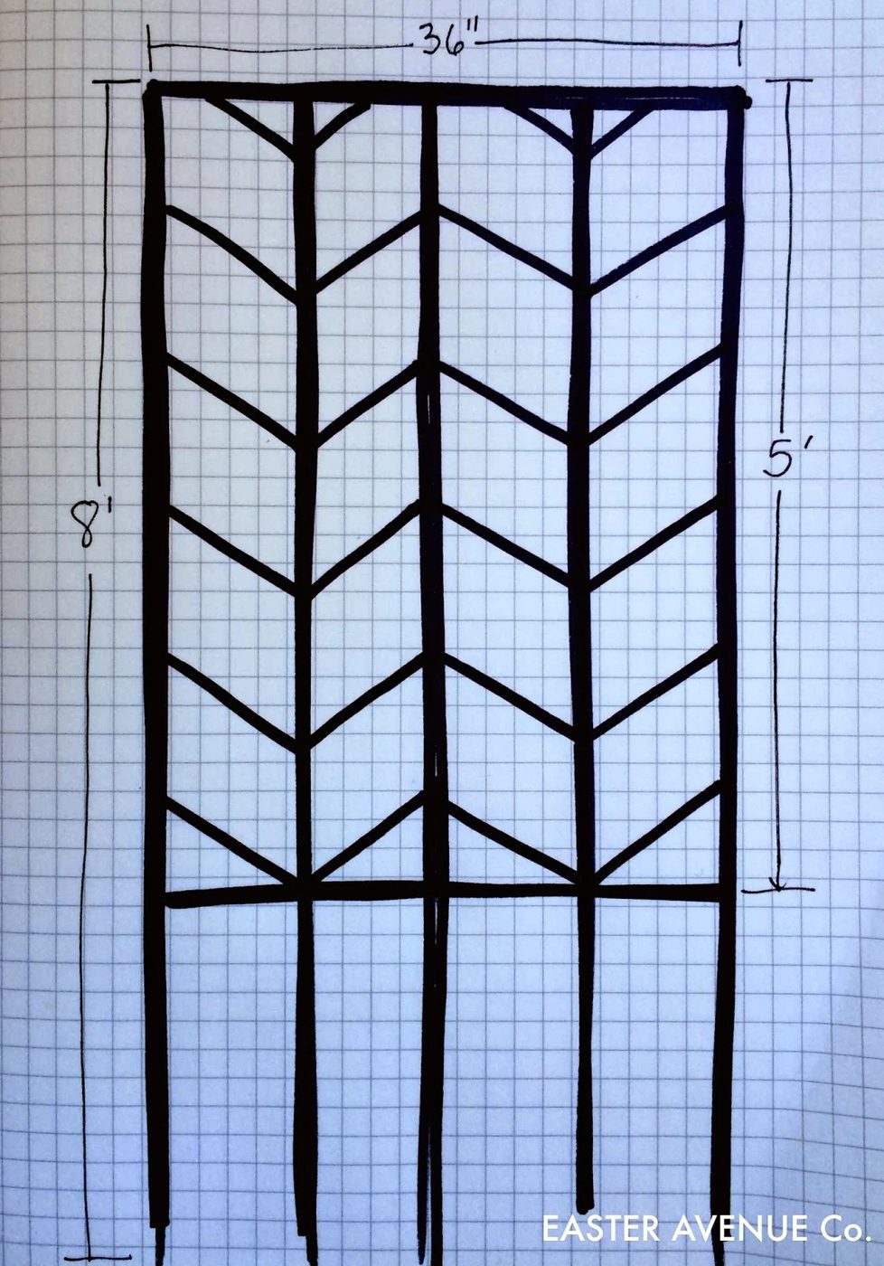 handmade chevron garden lattice walkthrough - Easter Avenue Co on @Bekob