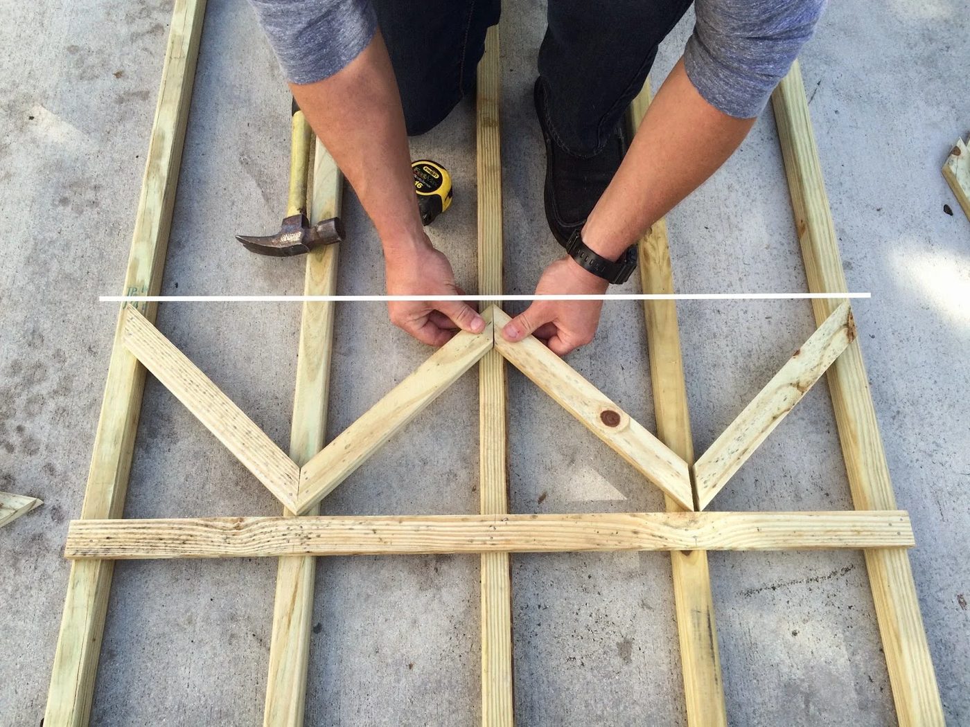 how to build a chevron lattice for garden plants, step 12 - Easter Avenue Co on @Bekob