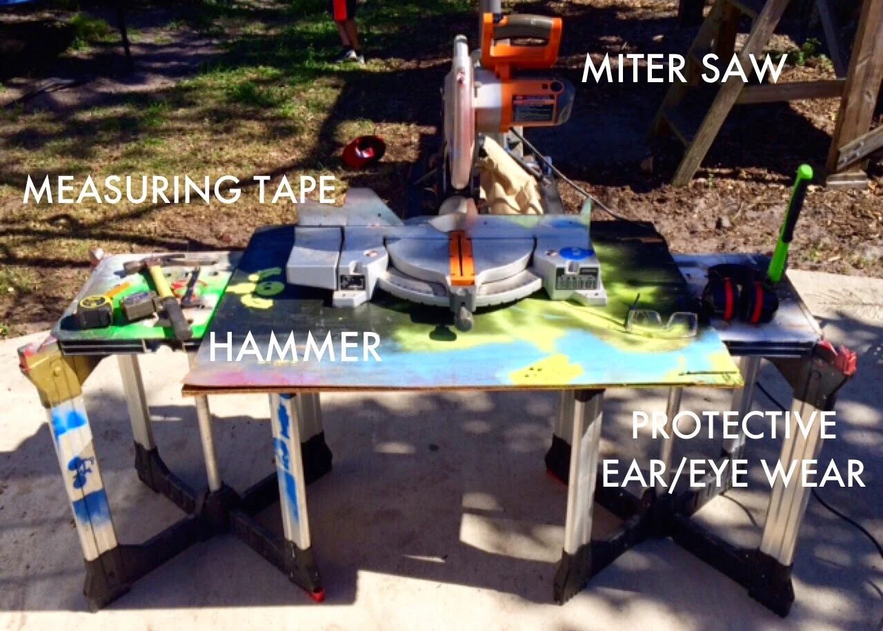 tools needed to build a chevron lattice for plants - Easter Avenue Co on @Bekob