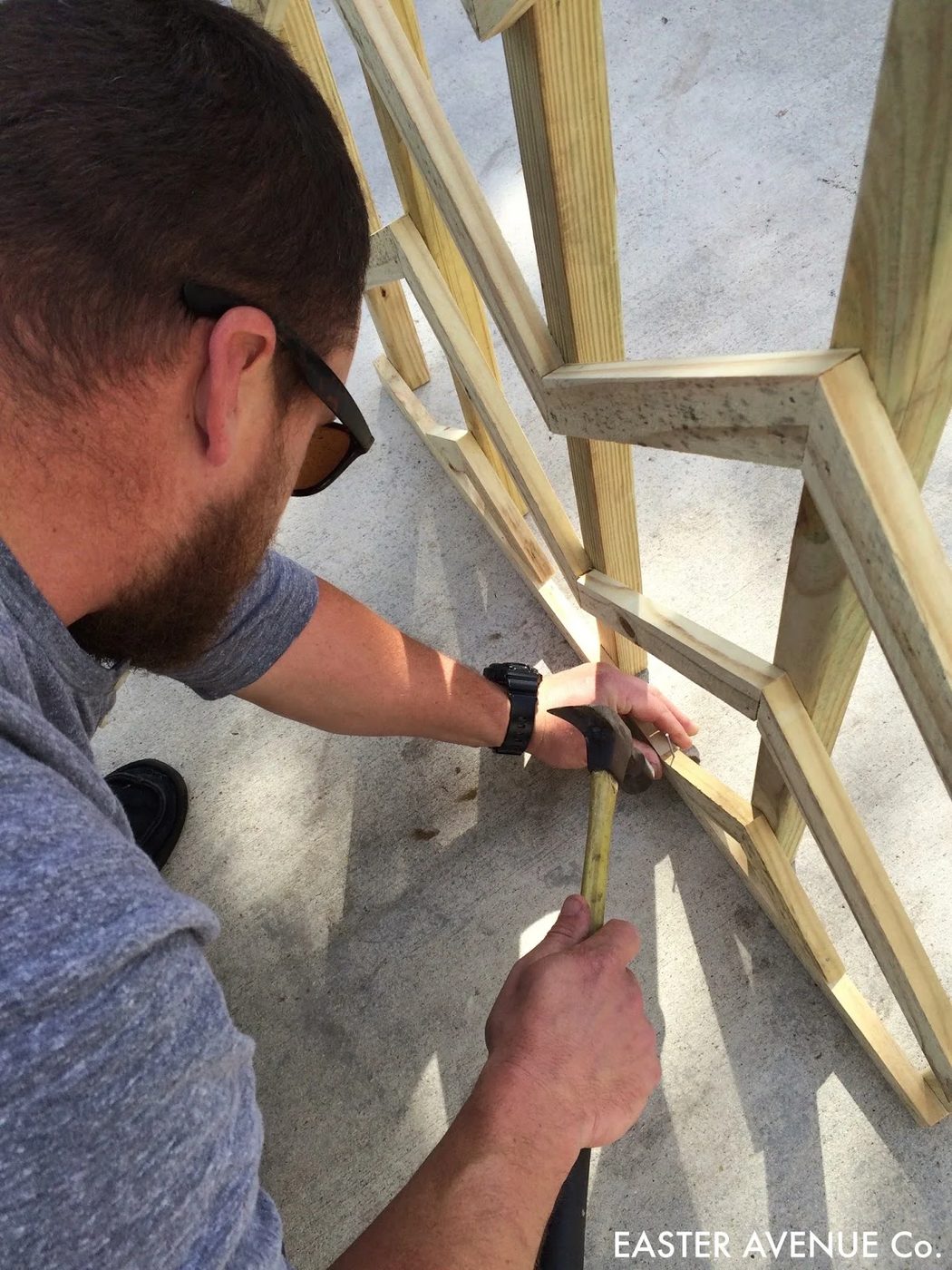 how to build a chevron lattice for garden plants, step 21 - Easter Avenue Co on @Bekob