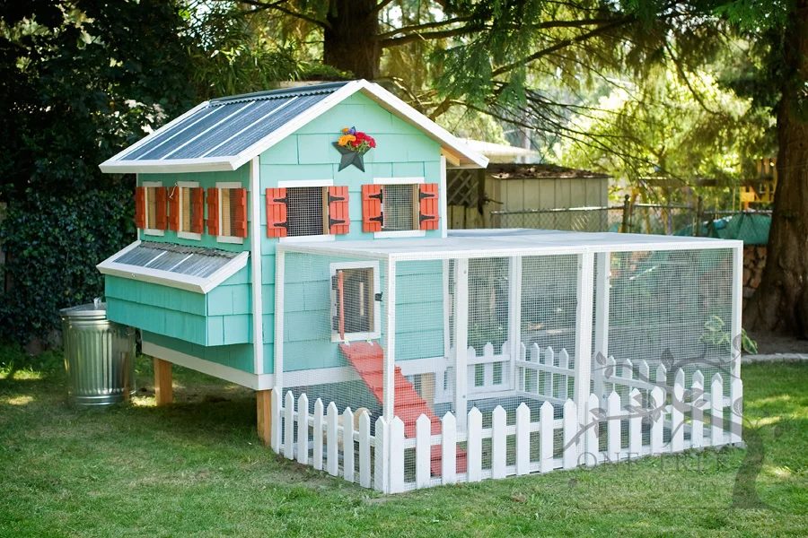 by One Tree Photography - love the color scheme on this cute chicken coop