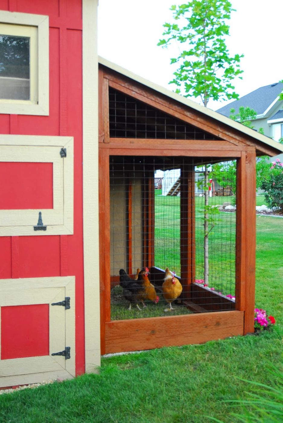 Handmade Storage Shed with Chicken Coop and Chicken Run by Chalkboardblue featured on Bekob