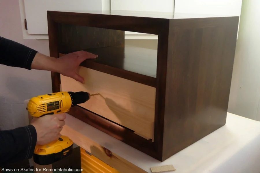 Chunky Nightstand Saws On Skates Drawer Front Drilling For Knob